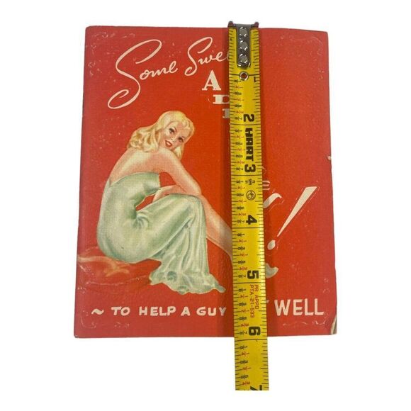 Rare Double Glo Book Pinup Girl Art Some Swell Help Guy Get Well Address Book - Picture 5 of 6